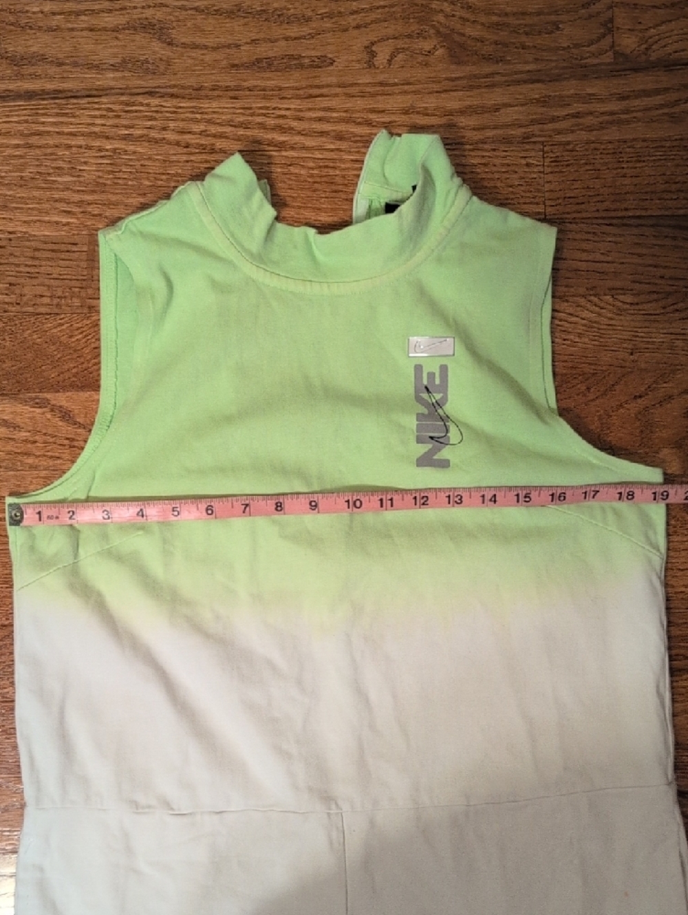 Nike Green and White Dip-Dye Sleeveless Jumpsuit - Picture 6 of 8